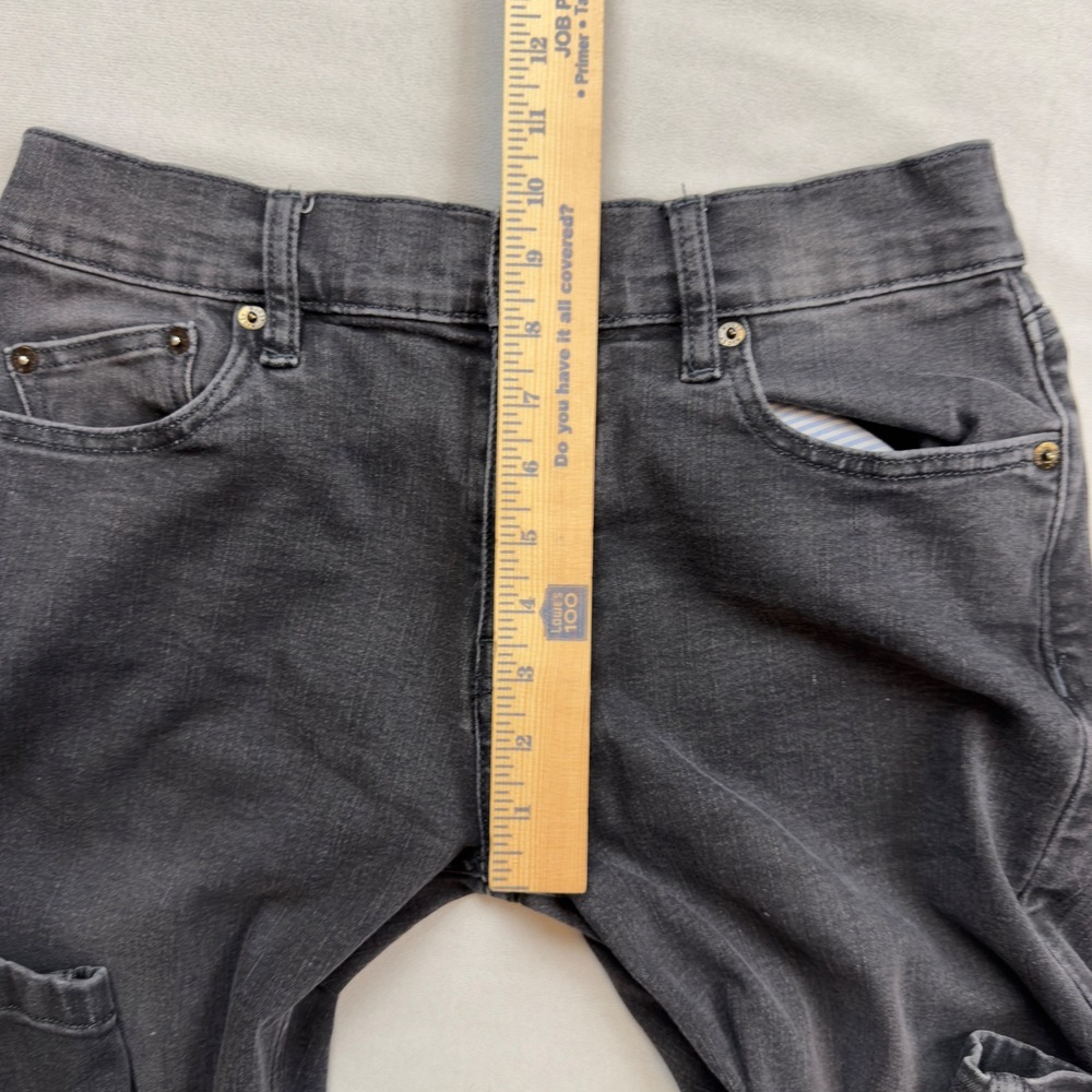 Mugsy Mags Mens Faded Black Slim Straight Stretch Jeans FLX4NKG-32X32‎ - Picture 5 of 9